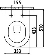 FE322-11BM00E-0000 FREE Унитаз БАЗАЛЬТ подвесной безободковый Creavit Free - Вид №1