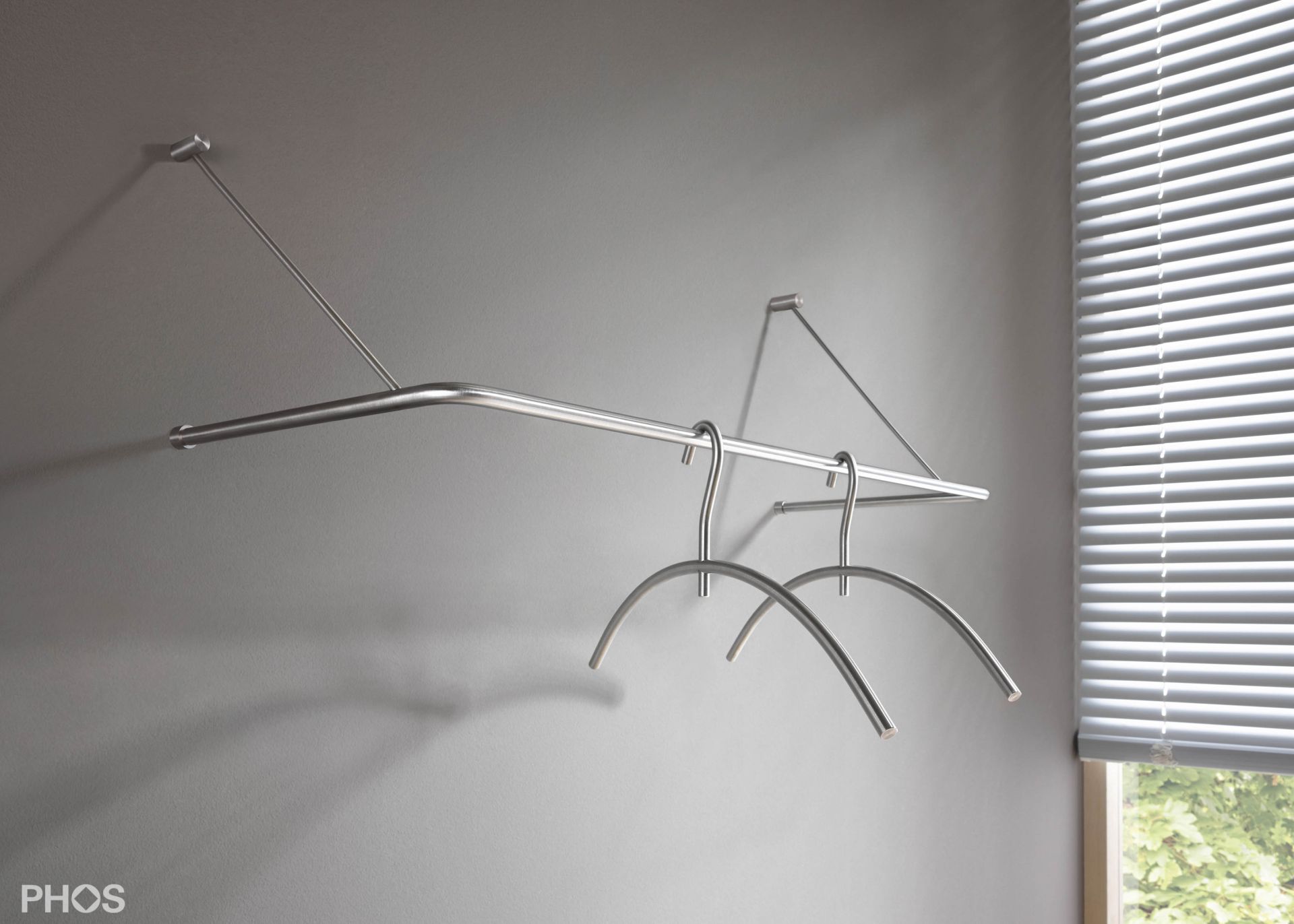 GU1-600 П-образная вешалка, 1 панель, ширина 60 см. PHOS  - Вид №2