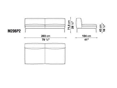 Кожаный угловой диван B&B Italia Michel ARCH-00098797 - Вид №34