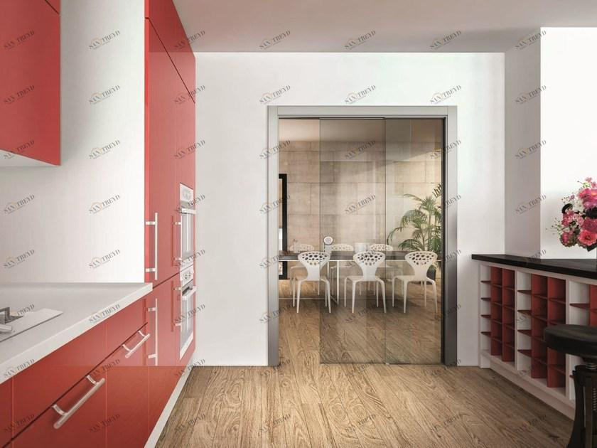 Scrigno Рама стойки для раздвижной двери с параллельными стеклянными дверями Scrigno gold sun-id-1482242