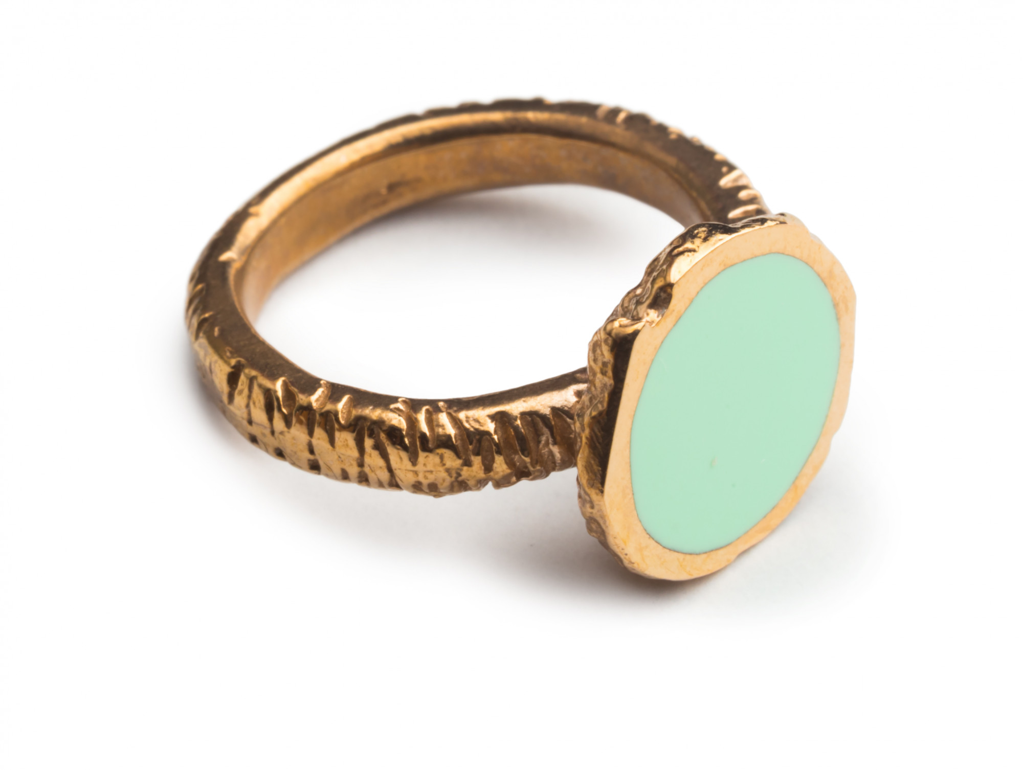 EB113 Кольцо, светло-зеленый, бронза, эмаль ELENA BERTELLOTTI Santreyd 