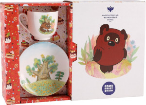 10649308 Императорский фарфоровый завод Набор подарочный "Ландыш" "Винни-Пух" Фарфор костяной