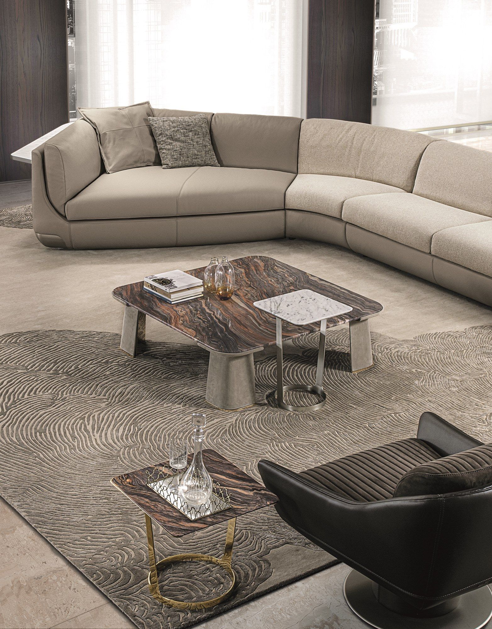 Квадратный мраморный журнальный столик Longhi Loveluxe 2021-Rhythm'21 collection ARCH-00111321 - Вид №6