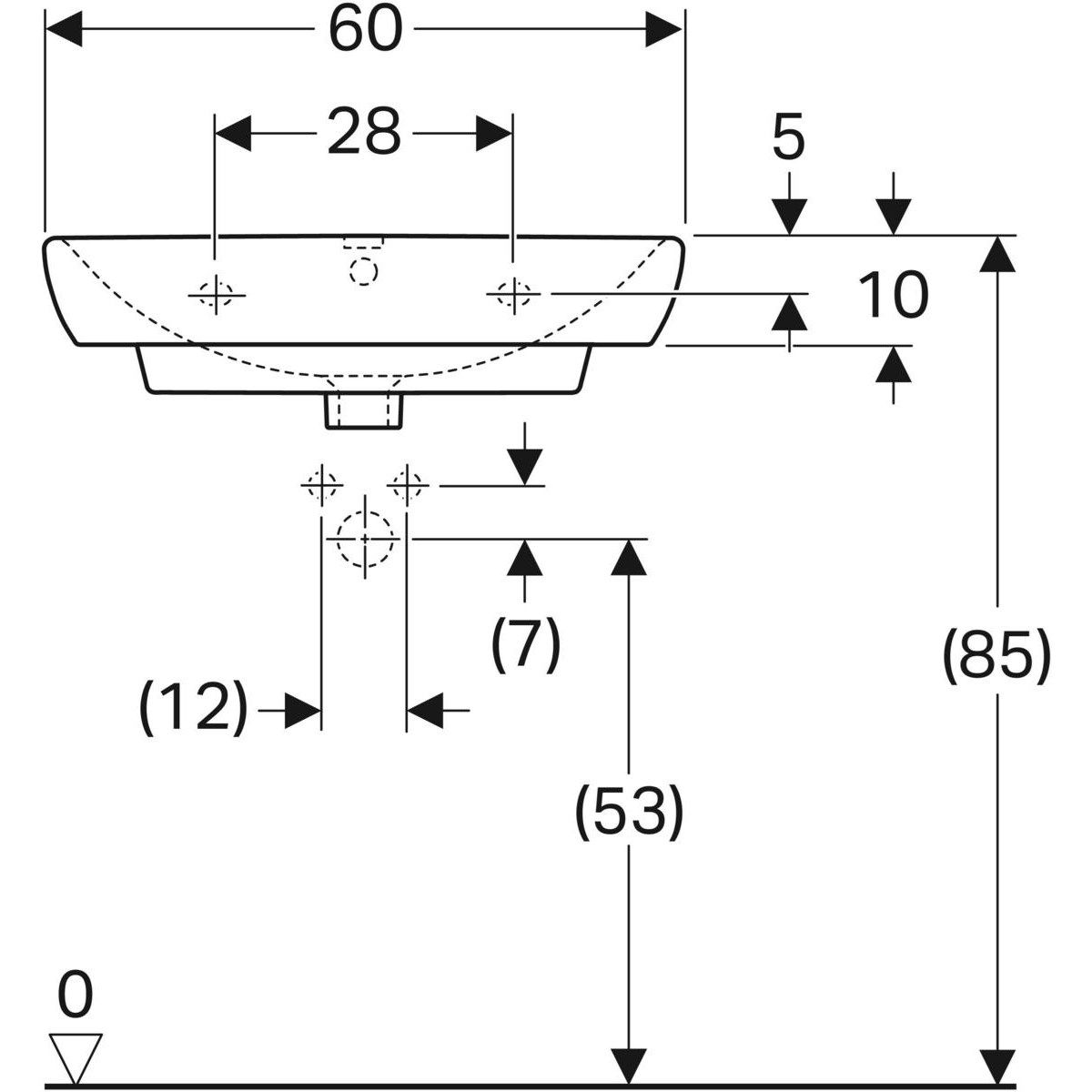 Стеклянная раковина с переливом Geberit площадь Сельнова ARCH-00046983 - Вид №5
