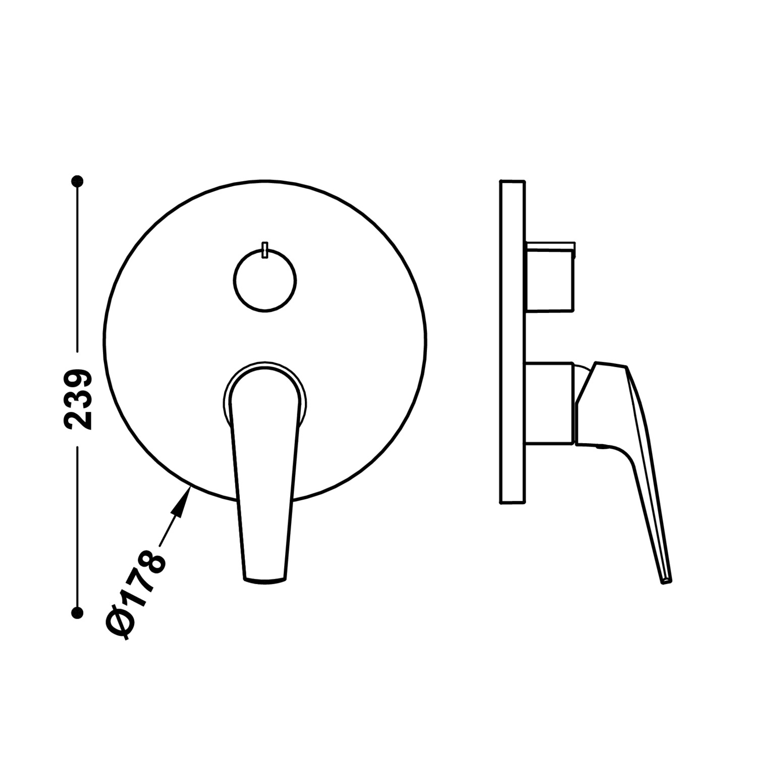 Видимая часть RAPID-BOX для скрытого 2-ходового Rapid-box-28128110 TRES Fuji - Вид №1