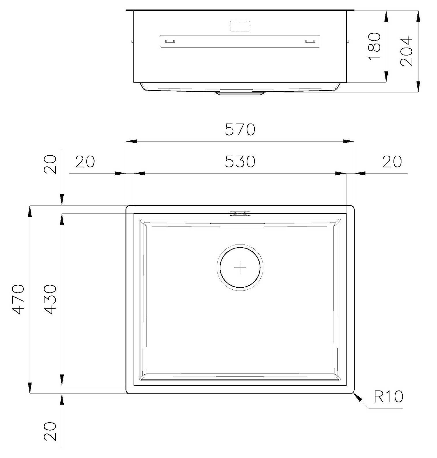 Раковина из нержавеющей стали Foster Quadra Evo ARCH-00084129 - Вид №10