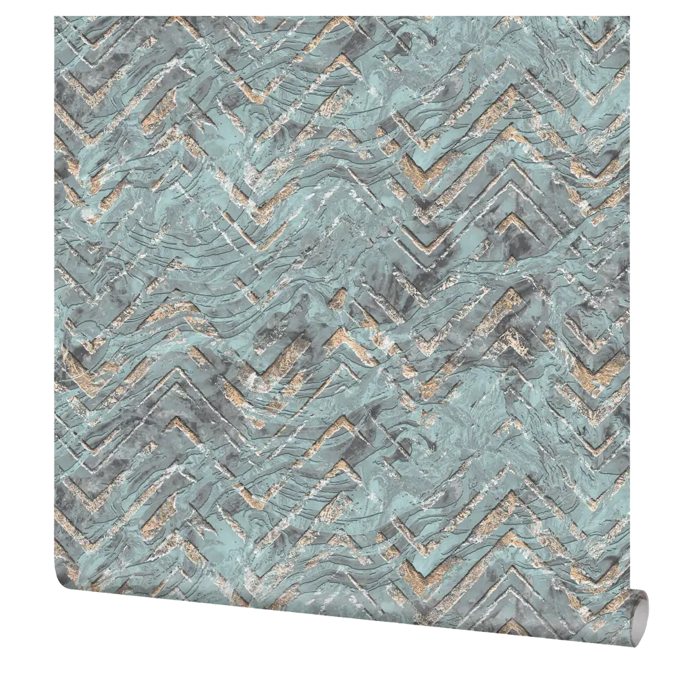 ELYSIUM Тиамат - флизелиновые обои с абстрактным узором в зелёных тонах 89402931 STLM-1576632