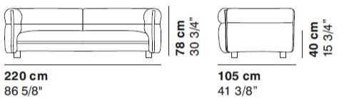 La Cividina 3-х местный тканевый диван Nap sun-id-1485244 - Вид №5