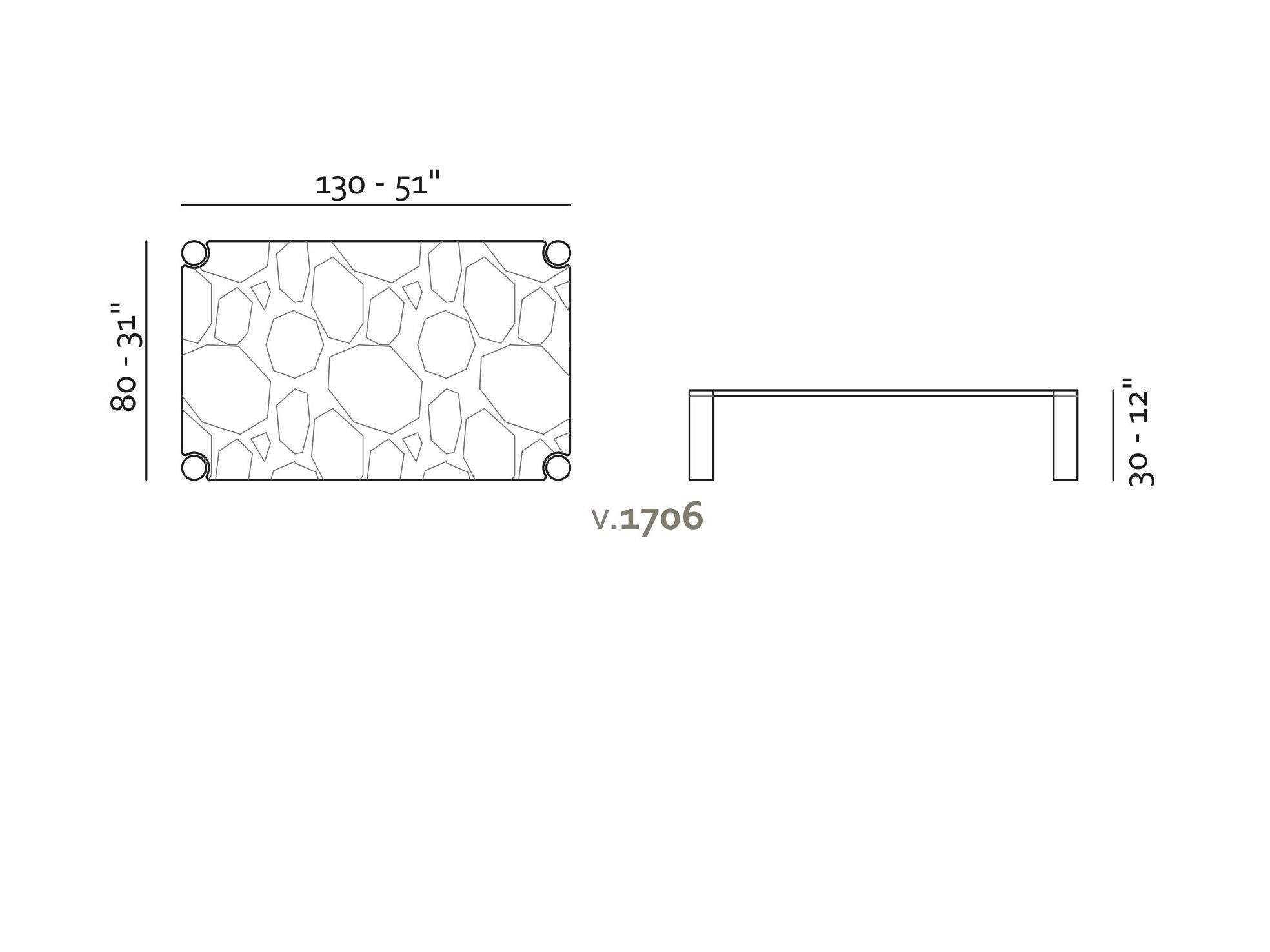 Прямоугольный журнальный столик из керамогранита Max Divani VISION ARCH-00068555 - Вид №2