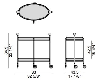 Porada Тележка для еды из ореха каналетта Twenty sun-id-1480625 - Вид №8