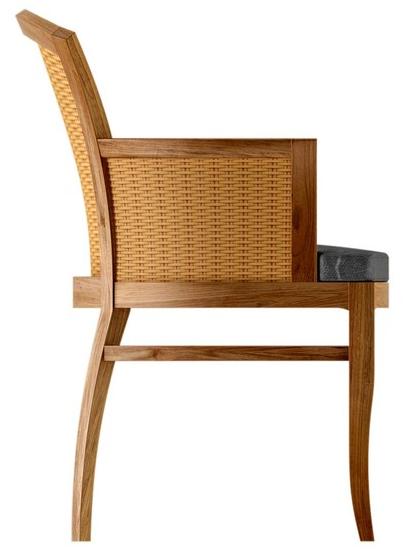 ASTELLO Садовое кресло из тикового дерева Deco с подлокотниками Tournesol Ts.sf1.s1 - Вид №3