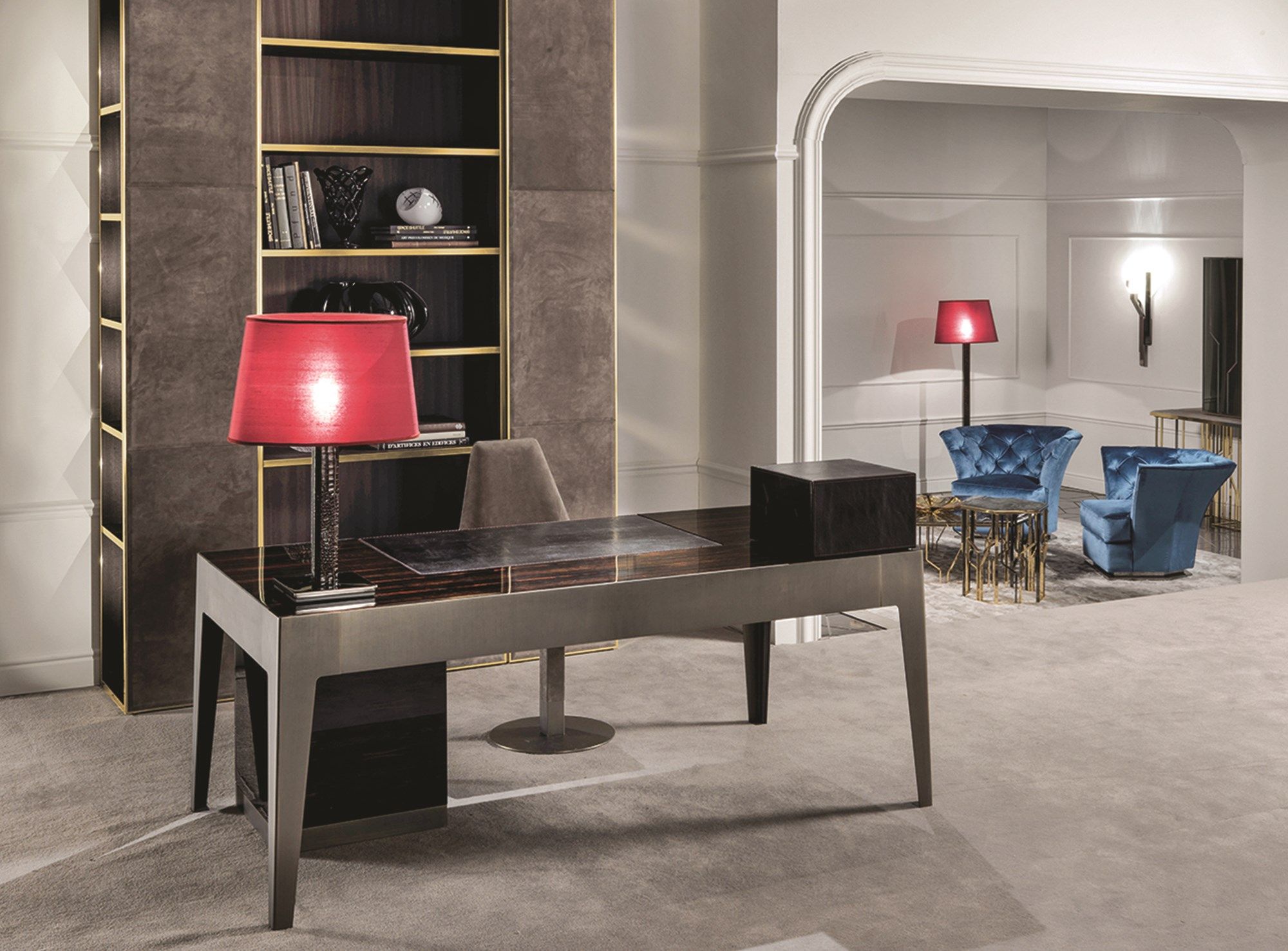 Кожаный мягкий поворотный стул Longhi Loveluxe ARCH-00116678 - Вид №1