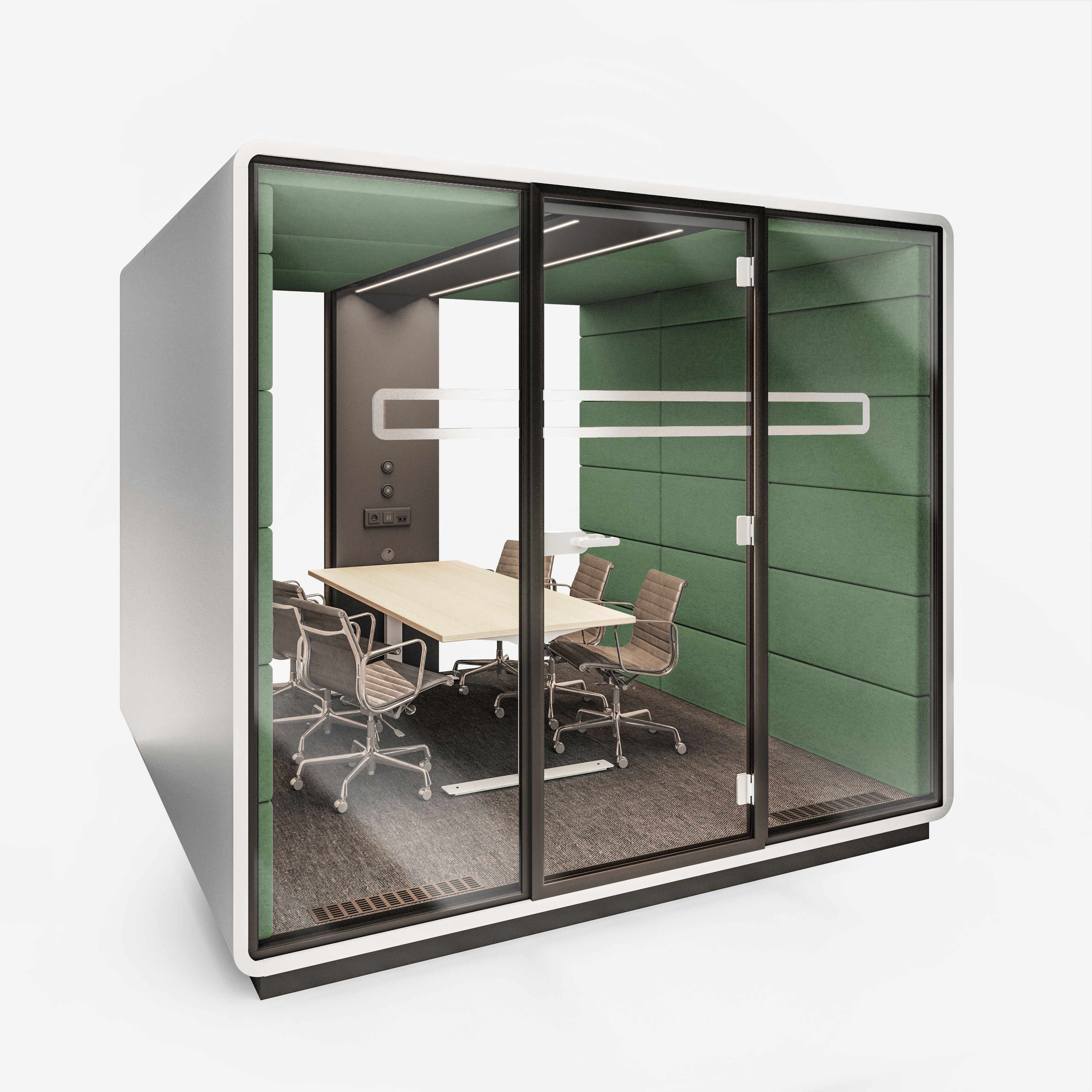 Многосторонняя акустическая офисная кабина со встроенным освещением Mikomax Smart Office Hushoffice ARCH-00059090 - Вид №36