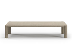 Деревянный прямоугольный низкий садовый столик