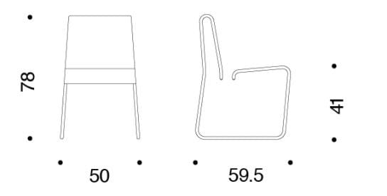 Хромированный и полипропиленовый металлический стул Danese Milano Farallon ARCH-00087358 - Вид №3