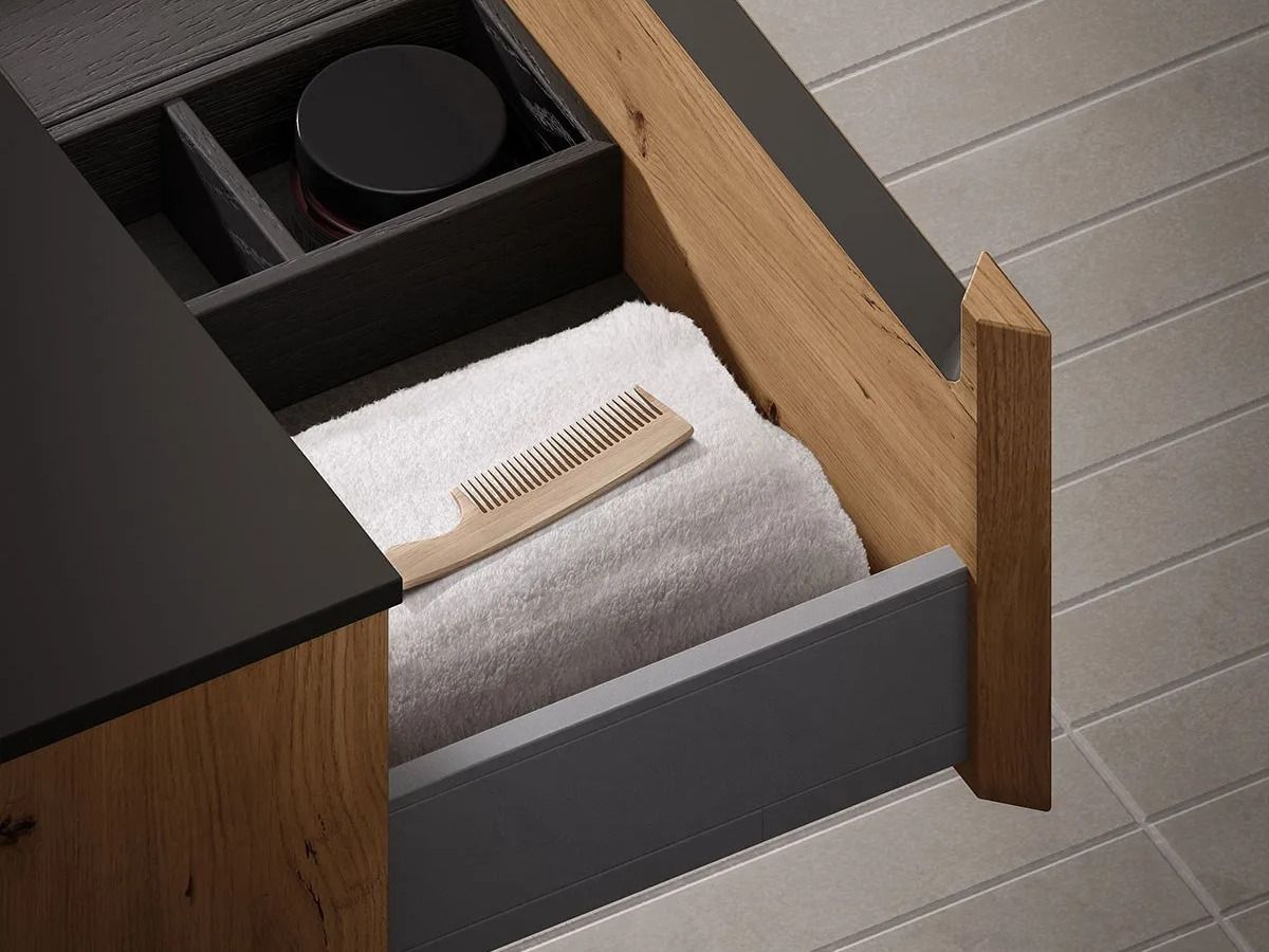 Деревянный подвесной двойной умывальник с ящиками Inbani слой ARCH-00089416 - Вид №6