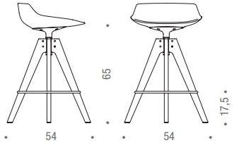 MDF Italia Табурет высокий поворотный на жердочке Flow sun-id-1352824 - Вид №7