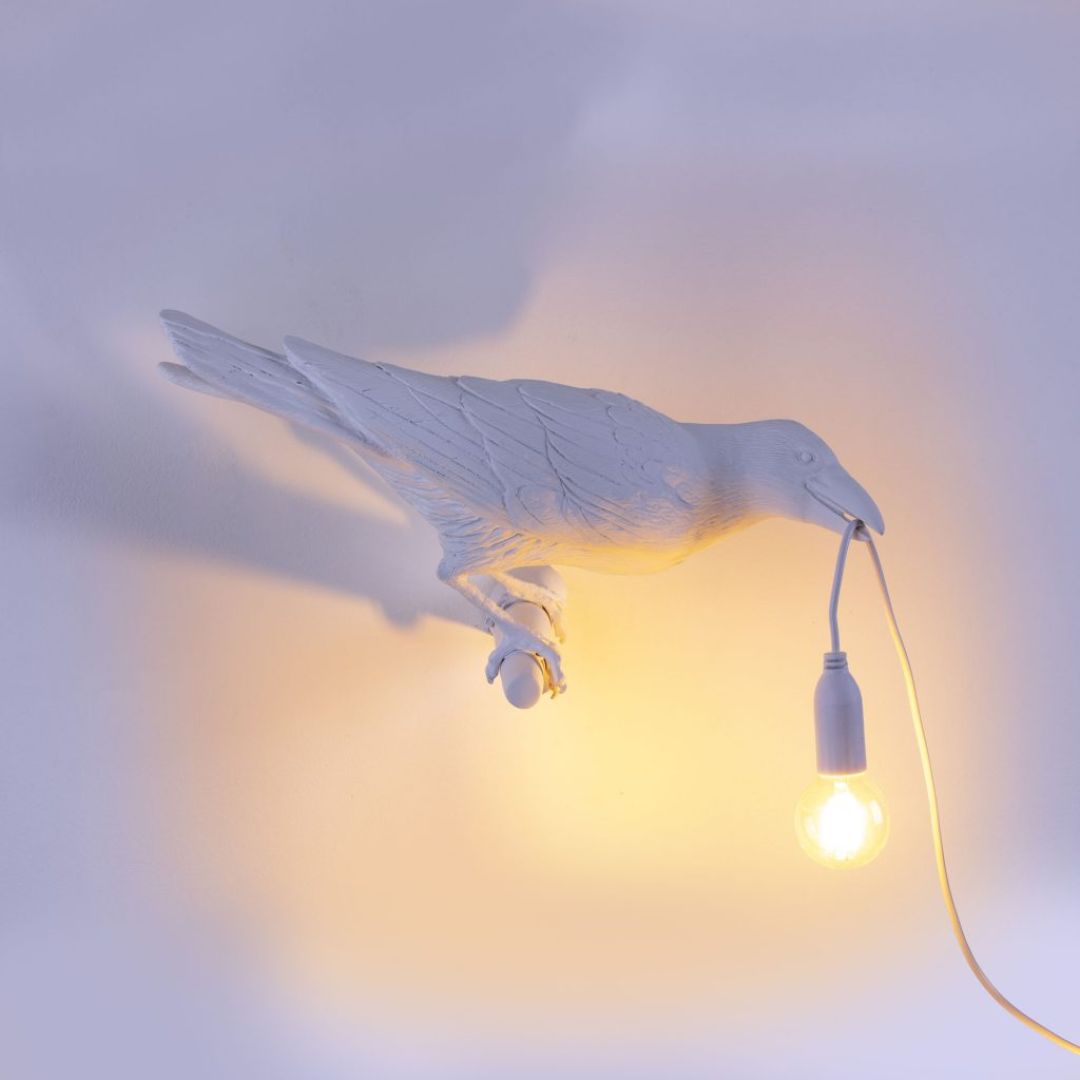 Seletti 14731 Right BIRD бра ворона белая правая Bird lamp 119601 - Вид №1
