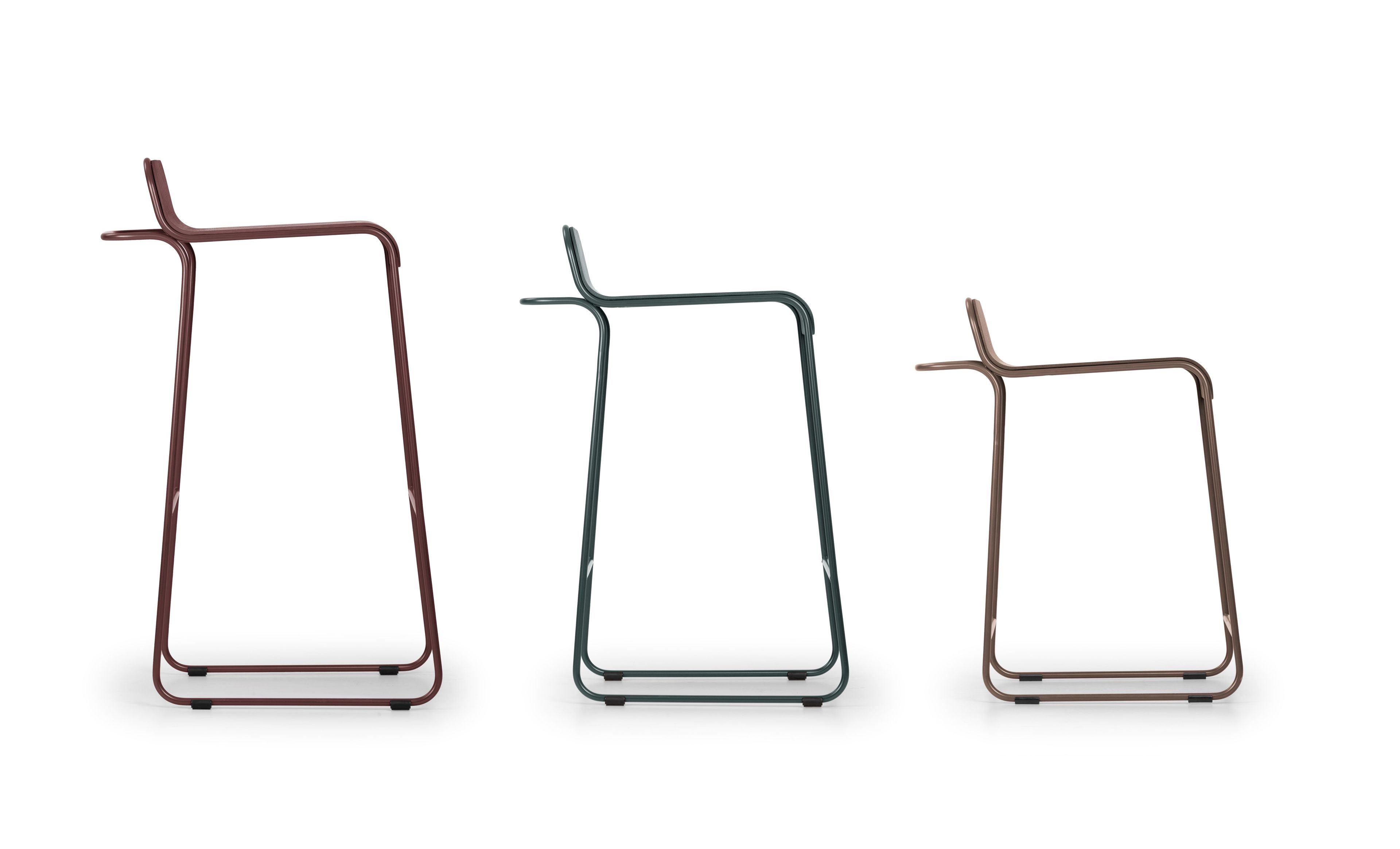 Стальной и деревянный табурет с подставкой для ног True Design Flow ARCH-00057643 - Вид №6