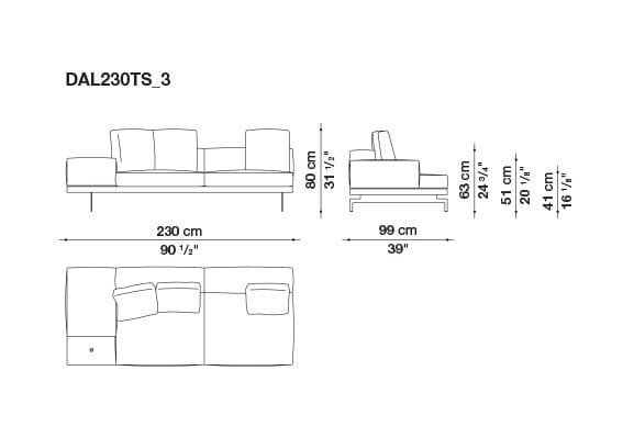 3-местный тканевый диван B&B Italia док ARCH-00033457 - Вид №12
