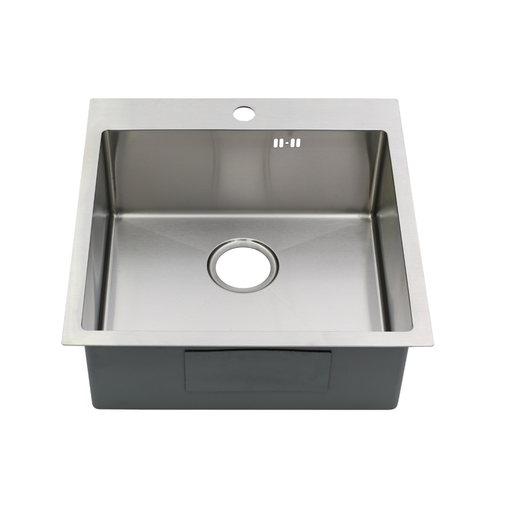 Мойка R5050H MELANA ProfLine 3,0/200 САТИН врезная квадратная в комплекте с коландером MLN-R5050H+коландер - Вид №1