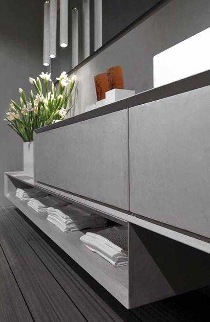 RIFRA Подвесная тумба под умывальник с отделкой под бетон K.one sun-id-1454389 - Вид №3