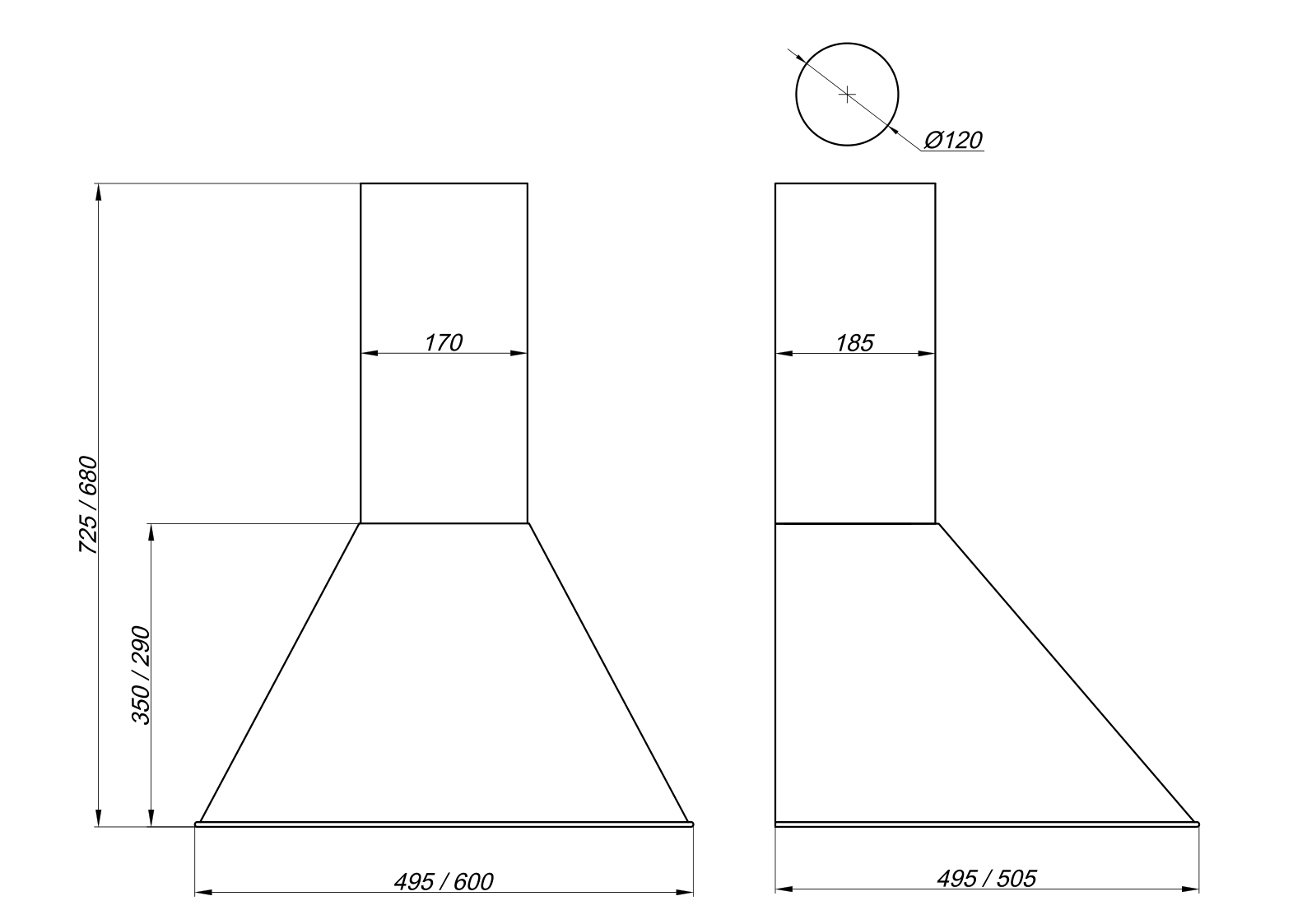 0174279 Вытяжка каминная ELIKOR Эпсилон 60П-430-П3Л белый/серебристый STDN-0024871 - Вид №8