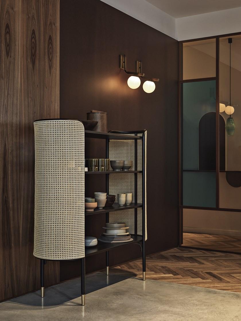 Wiener GTV Design Открытый книжный шкаф из бука и венской соломы Mos sun-id-1387942 - Вид №5