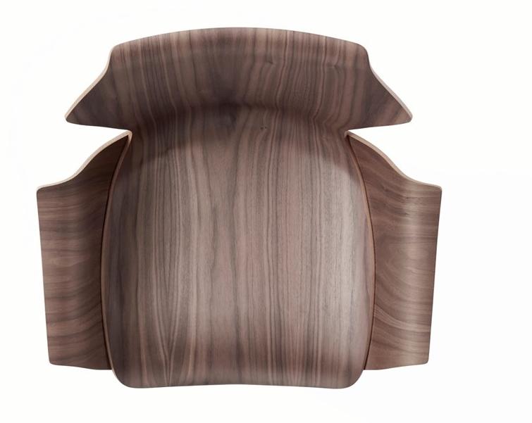 BassamFellows Стул из стали и дерева с подлокотниками Petal Cb-290m - Вид №5