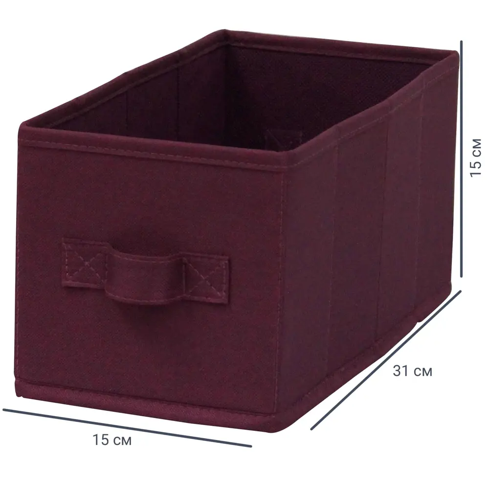 Короб Spaceo KUB Berry 15x31x15 см 6.9 л полиэстер цвет черничный 81990639 STLM-2056881 - Вид №1