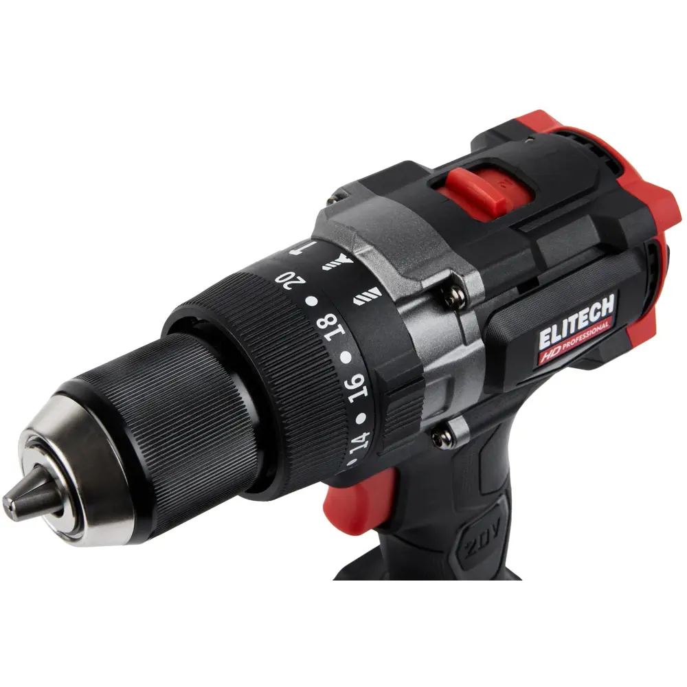 89399011 Дрель-шуруповерт аккумуляторная бесщеточная Elitech HD CD 20BL2 20 В Li-ion 2x4 Ач STLM-1422223  - Вид №10