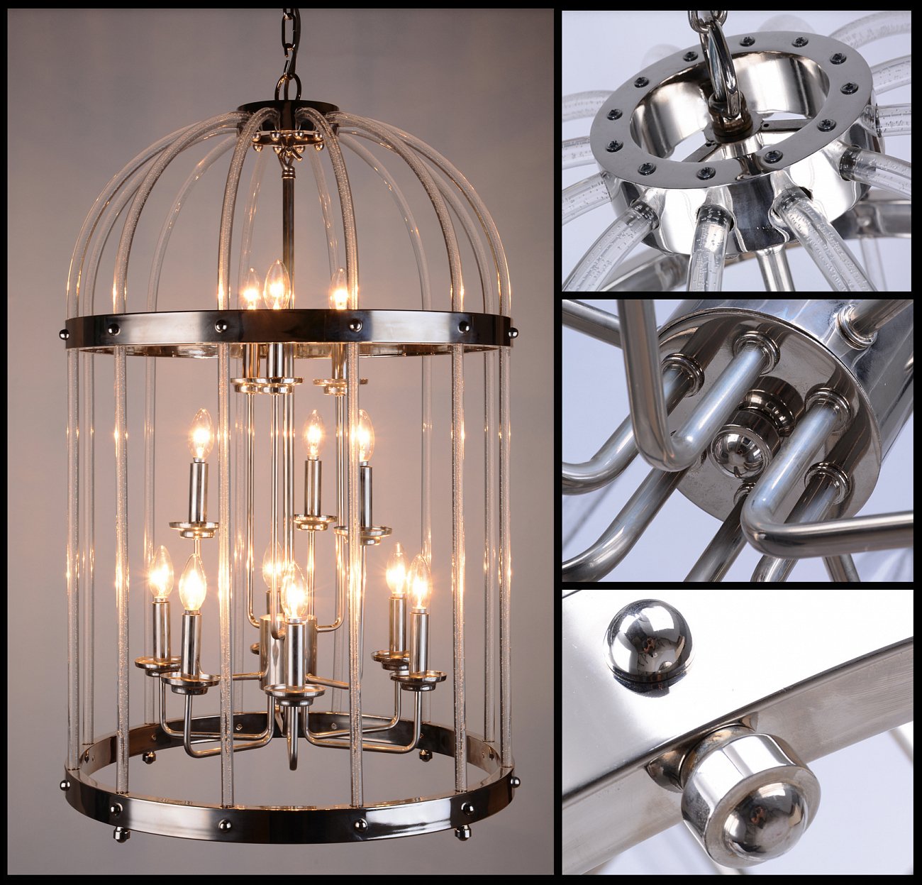 Подвесной светильник GP15145-S AS от Delight Collection GP15145-S AS DELIGHT COLLECTION ДИЗАЙНЕРСКИЕ 243768 Серебряный  - Вид №2