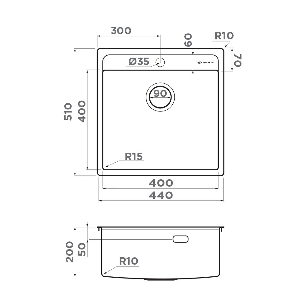 Кухонная мойка Daisen 44-IN OMOIKIRI 4993179 - Вид №4