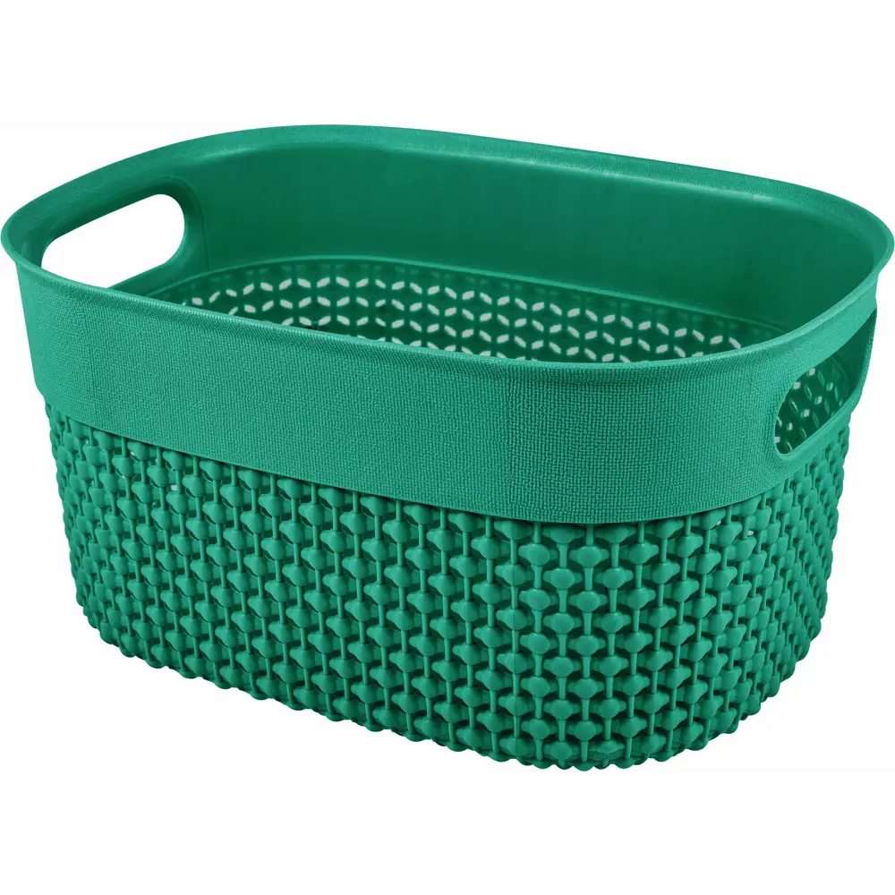Корзинка для хранения Plast Team Oslo 23.4x17.3x12.1 см овальная цвет изумруд STLM-2210693 - Вид №1