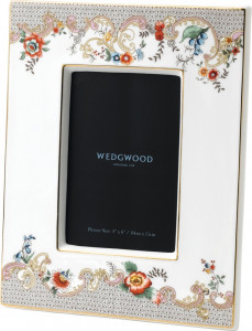 10671659 Wedgwood Рамка для фото Wedgwood Вандерласт Рококо 10х15см Фарфор костяной