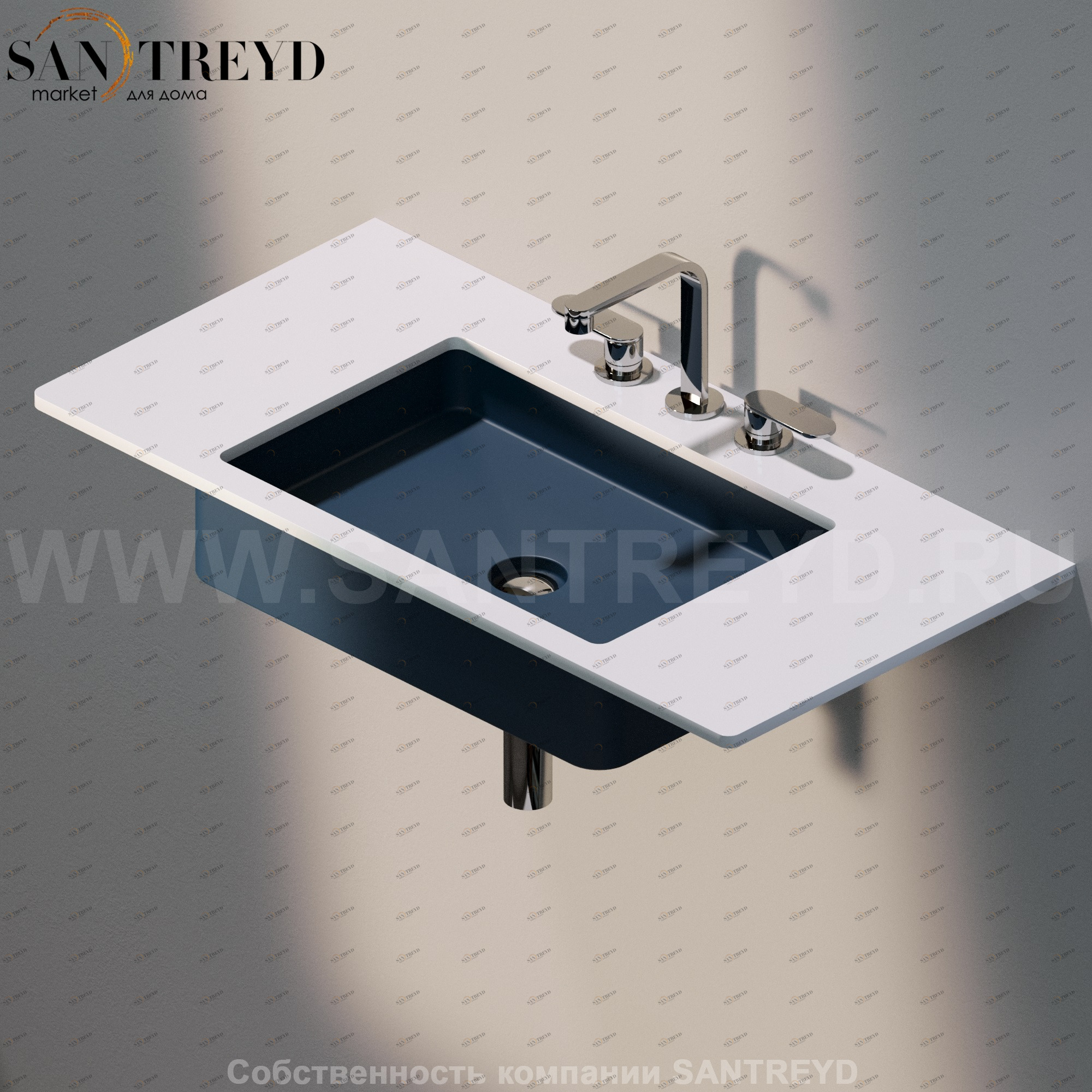 MW60SP7016 Накладная раковина под столешницу  квадратная Ceramica Flaminia Miniwash