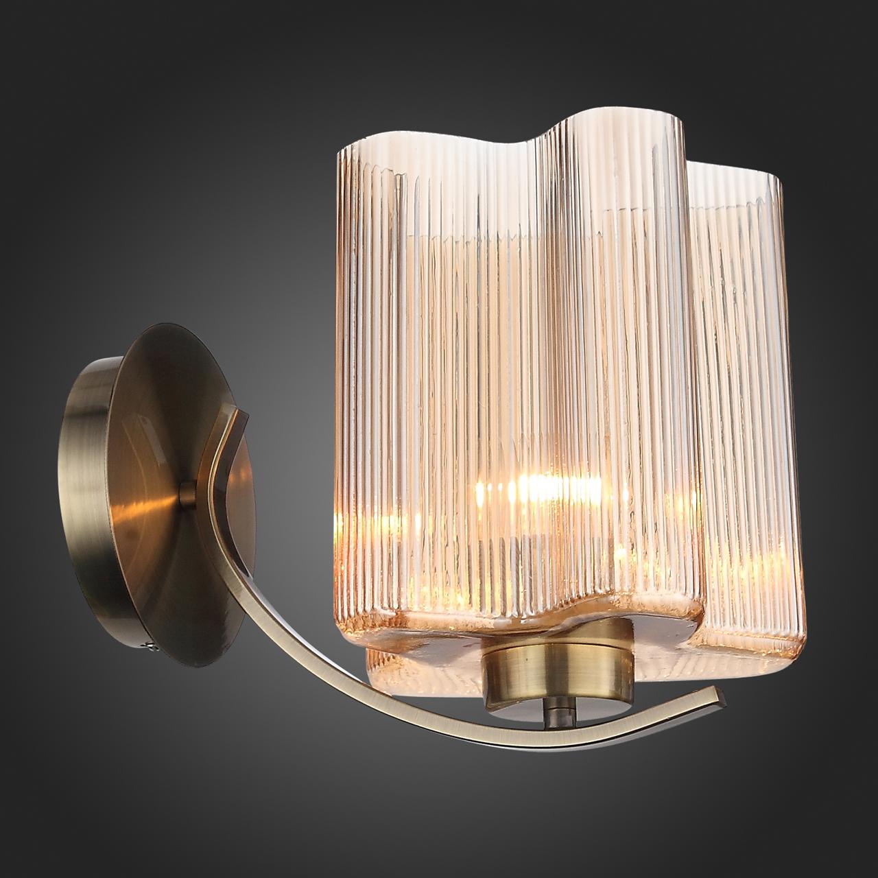 Бра настенное янтарное ST Luce Onde SL117.301.01 ST LUCE ФЛОРИСТИКА 00-3929827 Оранжевый  - Вид №1