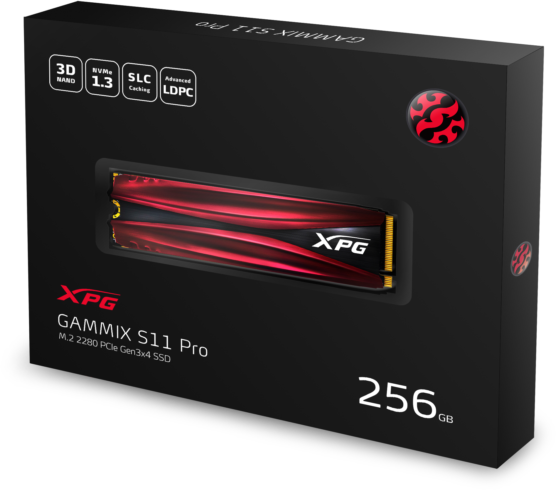 AGAMMIXS11P-256GT-C 256gb ssd gammix s11 pro m.2 pcie with heatsink ADATA Santreyd  - Вид №4