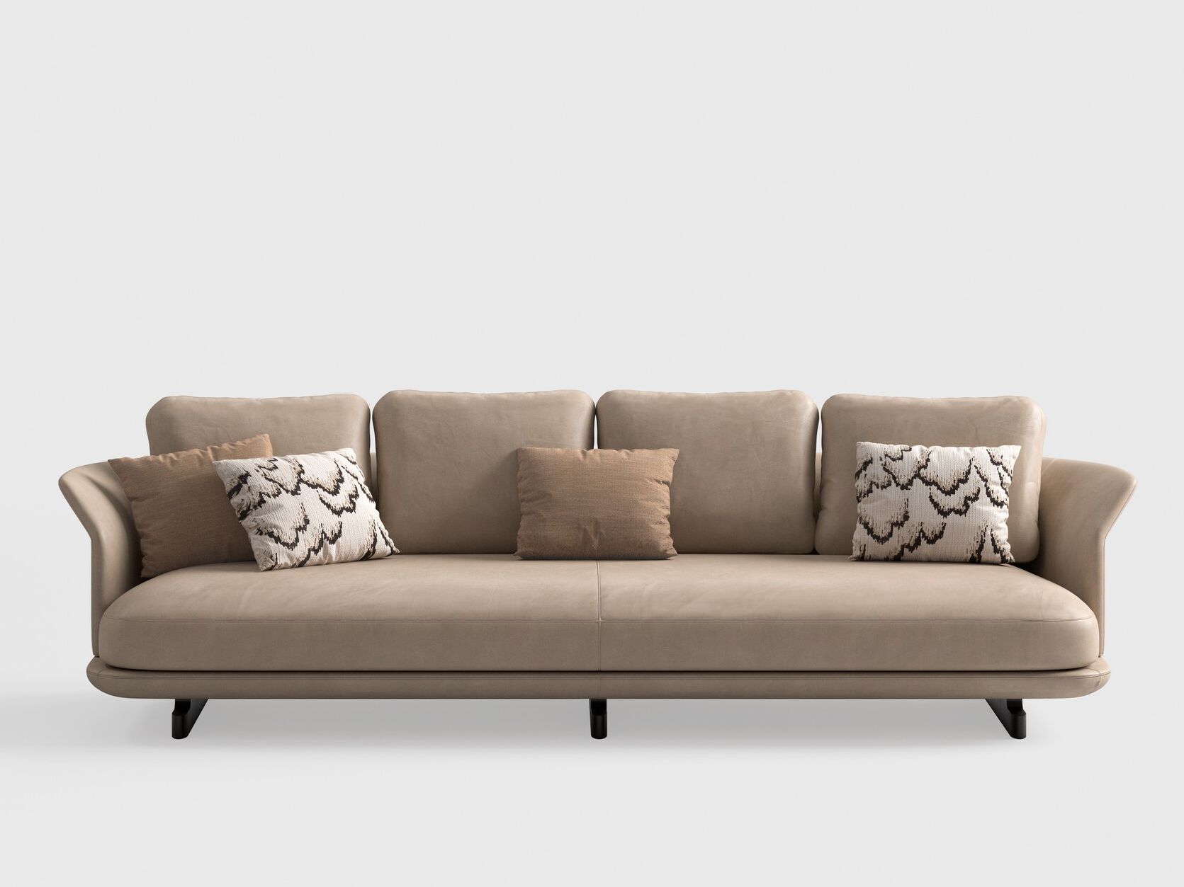 4-местный кожаный диван CPRN HOMOOD Shapes 2025 ARCH-00107698 - Вид №1