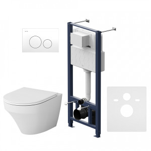 IS49001.501700 Инсталл с клав Pro L белый с подв унит FlashClean с сид м/л AM.PM Inspire