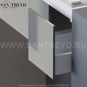 EVOLUZIONE Выдвижной двойной ящик с серой фронтовой панелью AEVOM19804F