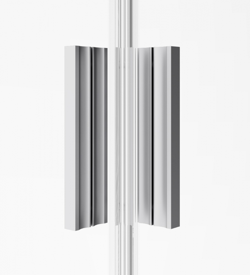 W90G-404-100280-MT душ.ограждение 100х80 прям.стекло прозрачное профиль мат.серебробез поддон AM.PM Gem - Вид №4