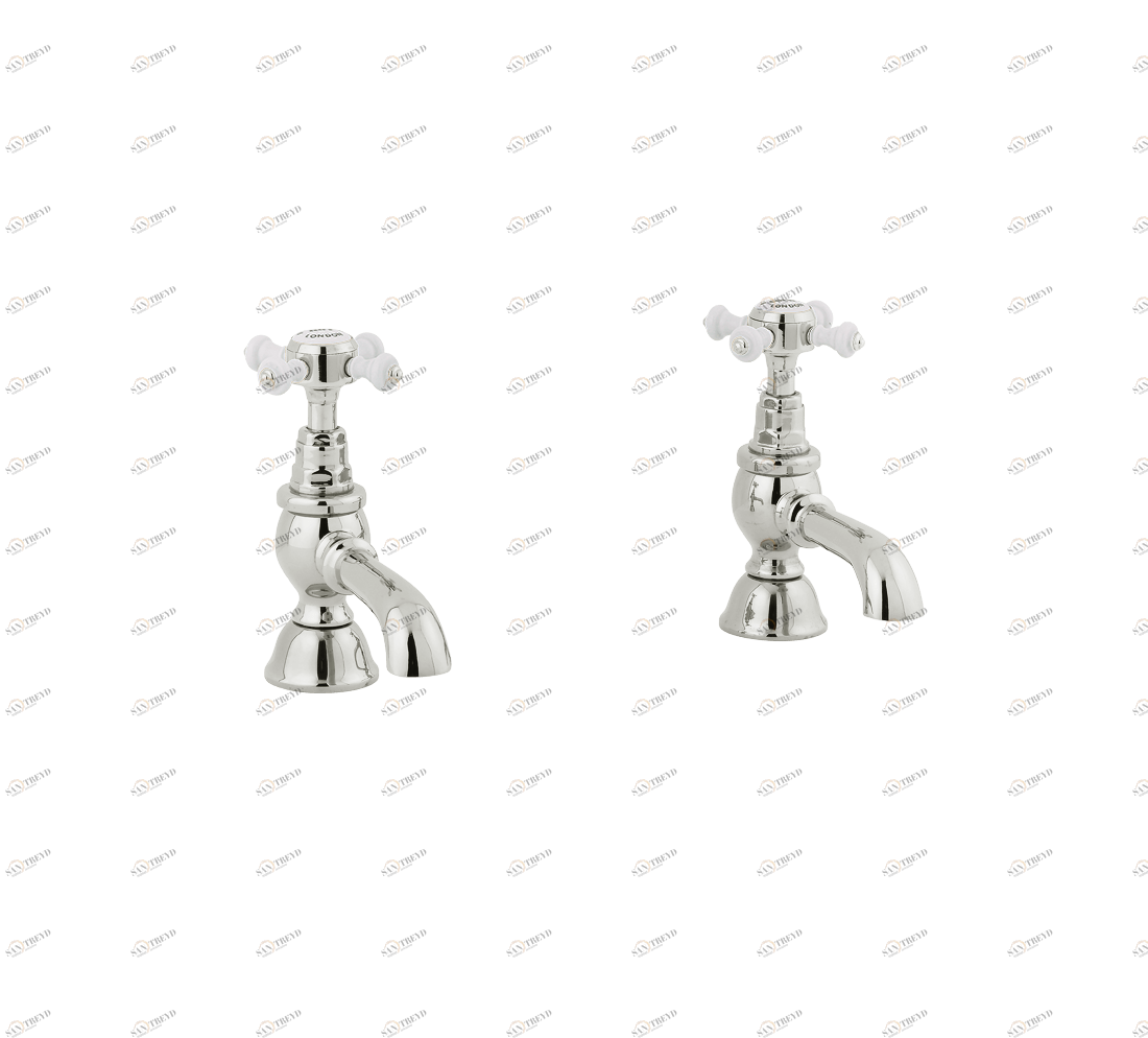 Gentry Home Смеситель для раковины от центра к центру 2 отверстия под смеситель 200 мм Chelsea Никель GH101311