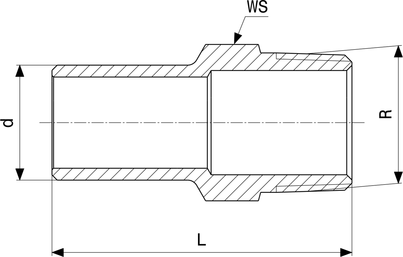 119 676 Модель 2211.1 Трубопроводные системы  Profipress G  Переходники/​переходные угольники Santreyd  - Вид №3