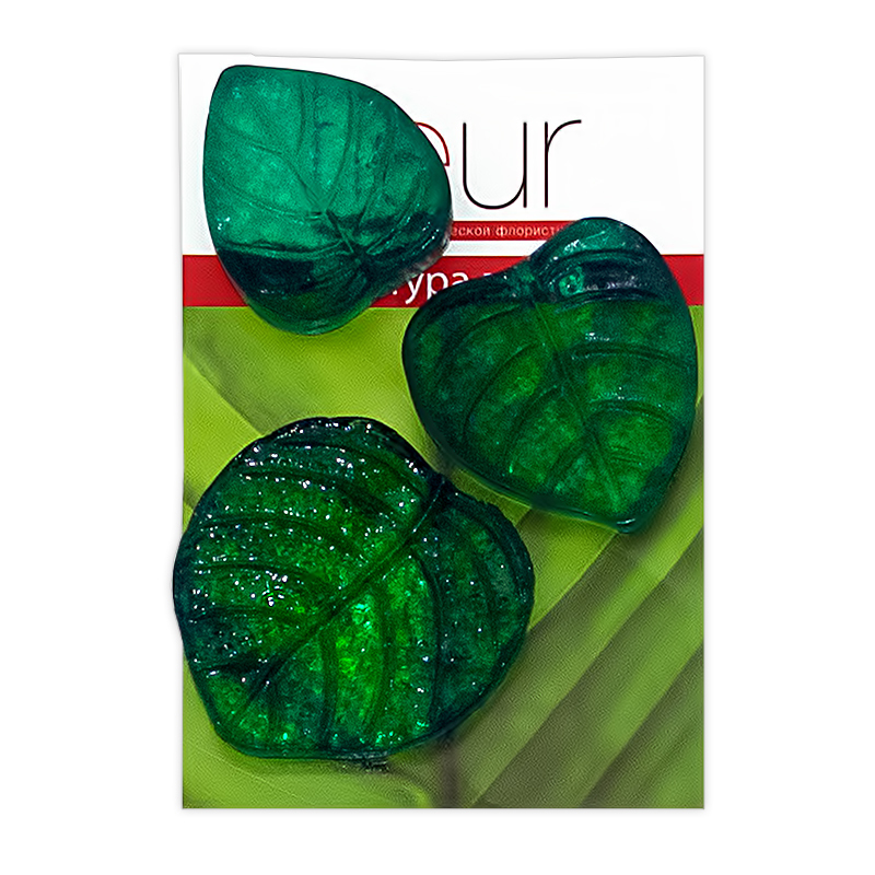 04-0044 Фактура (молд) №12 фиалки лист 3 части Fleur 