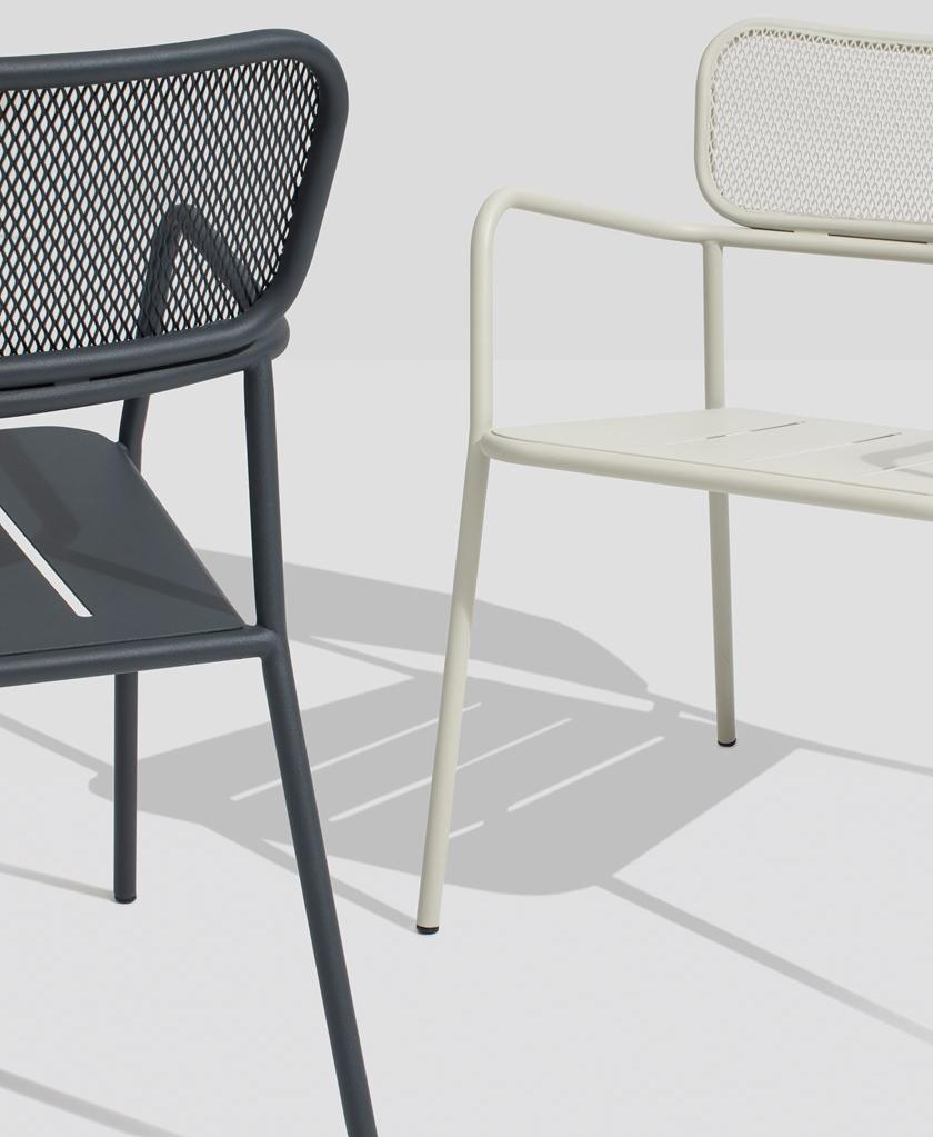 Garda Furniture Штабелируемый металлический садовый стул со встроенной подушкой Totem Gt01be - Вид №9