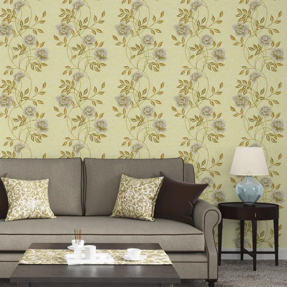 Обои виниловые Палитра Home Color зеленые 0.53 м 136-77 82555239 STLM-2076522 Jardin - Вид №2
