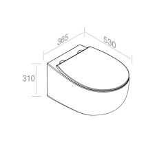 S555T0R0V6.125 Подвесной унитаз настенный Красный A. e T. Italia Dot Италия AeT ITALIA DOT 2.0 - Вид №4