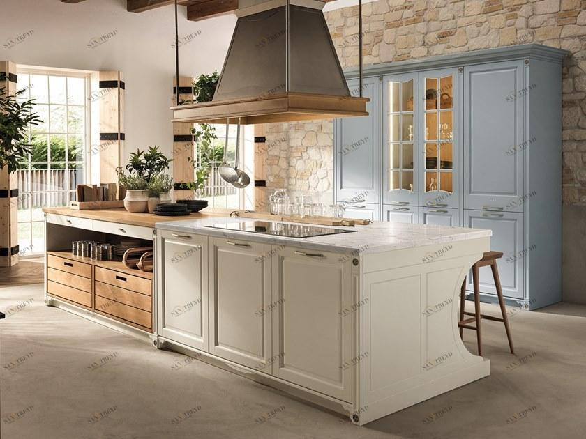 Aster Cucine Модульная деревянная кухня с ручками Portrait sun-id-1379470