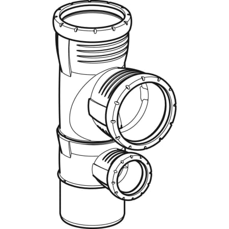 393.556.14.1 Крестовина двухплоскостная комбинированная Geberit Silent-Pro 87,5° Geberit  - Вид №1